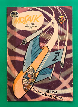 Original Mosaik der Digedags Nr. 28 Alarm in der Raumstation 1959 Weltraum-Serie