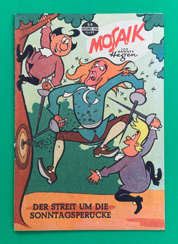 Original Mosaik Digedags Nr. 59 Der Streit um die Sonntagsperücke Oktober 1961 Erfinder-Serie