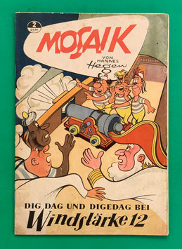 Original Mosaik der Digedags Nr. 2 Bei Windstärke 12 März 1956 Orient-Südsee-Serie