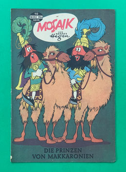 Original Mosaik der Digedags Nr. 112 Die Prinzen von Makkaronien März 1966 Runkel-Serie exzellenter Zustand mit Abostempel
