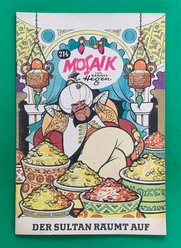 Original Mosaik der Digedags Nr. 214 Der Sultan räumt auf September 1974 Orient-Serie sammelwürdiger Zustand