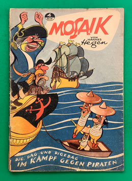 Original Mosaik der Digedags Nr. 4 Im Kampf gegen Piraten September 1956 Orient-Südsee-Serie