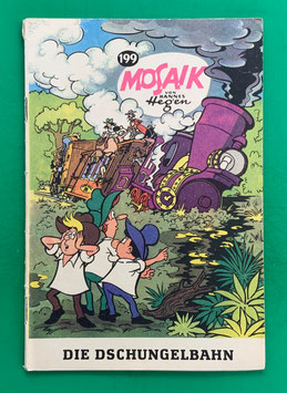 Original Mosaik der Digedags Nr. 199 Die Dschungelbahn Juni 1973 Amerika-Serie sammelwürdiger Zustand