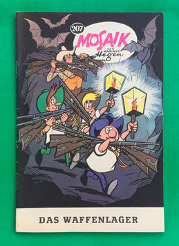 Original Mosaik der Digedags Nr. 207 Das Waffenlager Februar 1974 Amerika-Serie