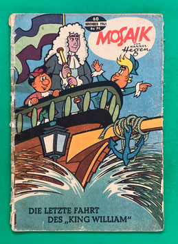Original Mosaik der Digedags Nr. 60 Die letzte Fahrt des „King William“ November 1961 Erfinder-Serie
