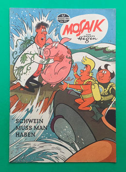 Original Mosaik der Digedags Nr. 57 Schwein muß man haben August 1961 Weltraum-Serie