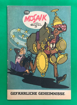 Original Mosaik der Digedags Nr. 178 Gefährliche Geheimnisse September 1971 Amerika-Serie
