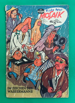 Original Mosaik der Digedags Nr. 51 Im Zeichen des Wassermanns Februar 1961 Weltraum-Serie