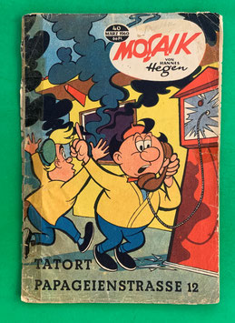 Original Mosaik der Digedags Nr. 40 Tatort Papageienstraße 12 März 1960 Weltraum-Serie