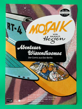 Mosaik Digedags Plakat zur Ausstellung "Abenteuer Wissenskosmos" Der Comic aus Ost-Berlin