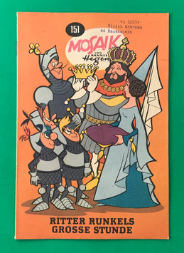 Original Mosaik der Digedags Nr. 151 Ritter Runkels große Stunde Juni 1969 Runkel-Serie exzellenter Zustand mit Abostempel