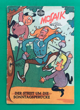 Original Mosaik der Digedags Nr. 59 Der Streit um die Sonntagsperücke Oktober 1961 Erfinder-Serie