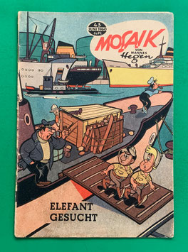 Original Mosaik der Digedags Nr. 43 Elefant gesucht Juni 1960 Weltraum-Serie