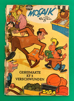 Original Mosaik der Digedags Nr. 44 Geheimakte KF 3 verschwunden Juli 1960 Weltraum-Serie