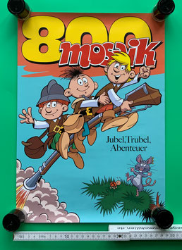Mosaik Abrafaxe Poster zum 800. Heft "Jubel, Trubel, Abenteuer" Cover von Thomas Schiewer