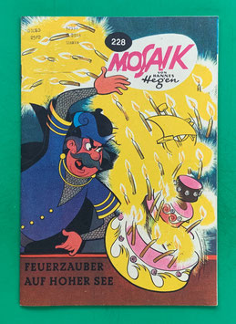 Original Mosaik der Digedags Nr. 228 Feuerzauber auf hoher See November 1975 Runkel-Nachdruck exzellenter Zustand mit Abostempel
