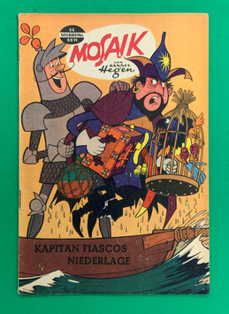 Original Mosaik der Digedags Nr. 96 Kapitän Fiascos Niederlage November 1964 Runkel-Serie