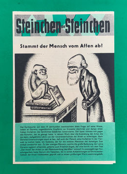 Original Mosaik Digedags Beilage Nr. 57 Stammt der Mensch vom Affen ab? August 1961 Kioskzustand