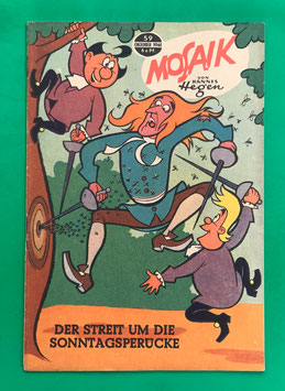 Original Mosaik der Digedags Nr. 59 Der Streit um die Sonntagsperücke Oktober 1961 Erfinder-Serie