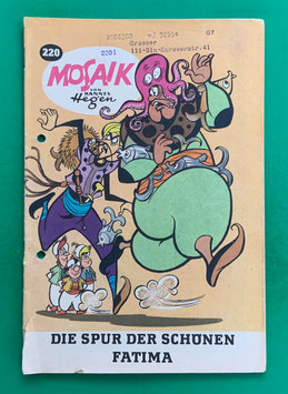 Original Mosaik der Digedags Nr. 220 Die Spur der schönen Fatima März 1975 Orient-Serie original & vollständig