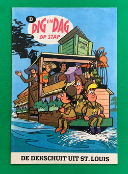 Original Mosaik Digedags Exportheft Holland holländisch Dig en Dag op stap Buchstabe D zweite Staffel Nr. 181 De dekschuit uit St. Louis Dezember 1971 Amerika-Serie