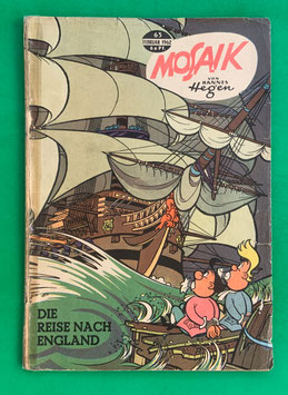 Original Mosaik der Digedags Nr. 63 Die Reise nach England Februar 1962 Erfinder-Serie