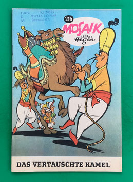 Original Mosaik der Digedags Nr. 216 Das vertauschte Kamel November 1974 Orient-Serie exzellenter Zustand mit Abostempel