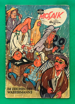 Original Mosaik der Digedags Nr. 51 Im Zeichen des Wassermanns Februar 1961 Weltraum-Serie