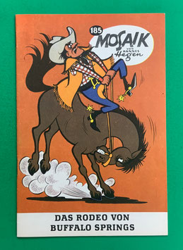 Original Mosaik der Digedags Schwarzdruck schwarze Serie Nummer 185 auf Exportpapier