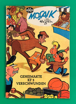 Original Mosaik der Digedags Nr. 44 Geheimakte KF 3 verschwunden Juli 1960 Weltraum-Serie