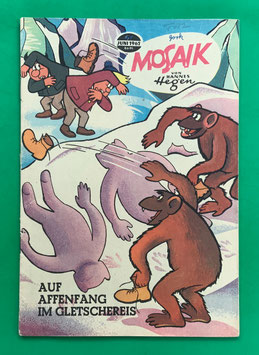 Original Mosaik der Digedags Nr. 67 Auf Affenfang im Gletschereis Juni 1962 Weltraum-Serie