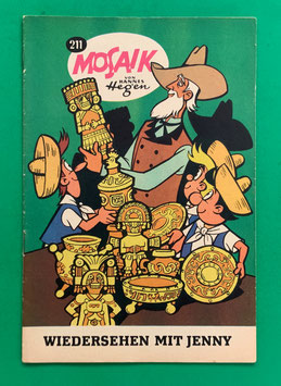 Original Mosaik der Digedags Nr. 211 Wiedersehen mit Jenny Juni 1974 Amerika-Serie