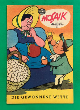 Original Mosaik der Digedags Nr. 81 Die gewonnene Wette August 1963 Erfinder-Serie