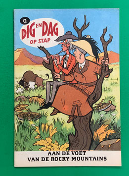 Original Mosaik Digedags Exportheft Holland holländisch Dig en Dag op stap Buchstabe Q Nr. 168 Aan de foet van de Rocky Mountains November 1970 Amerika-Serie