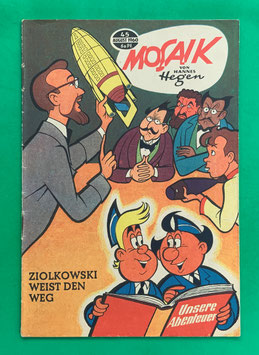 Original Mosaik der Digedags Nr. 45 Ziolkowski weist den Weg August 1960 Erfinder-Serie