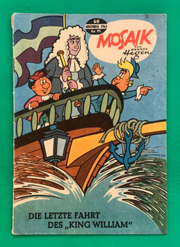 Original Mosaik der Digedags Nr. 60 Die letzte Fahrt des „King William“ November 1961 Erfinder-Serie