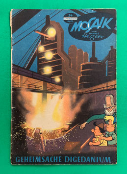 Original Mosaik der Digedags Nr. 34 Geheimsache Digedanium September 1959 Weltraum-Serie
