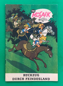 Original Mosaik der Digedags Nr. 210 Rückzug durch Feindesland Mai 1974 Amerika-Serie exzellenter Zustand mit Abostempel