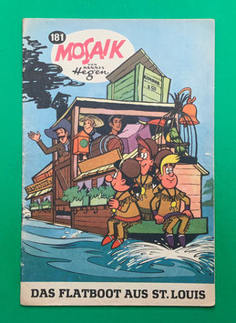 Original Mosaik der Digedags Nr. 181 Das Flatboot aus St. Louis Dezember 1971 Amerika-Serie