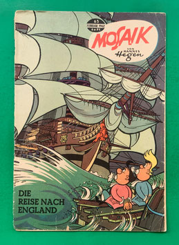 Original Mosaik der Digedags Nr. 63 Die Reise nach England Februar 1962 Erfinder-Serie