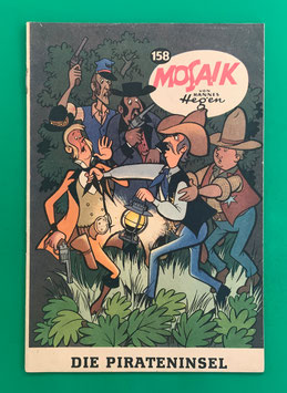 Original Mosaik der Digedags Nr. 158 Die Pirateninsel Januar 1970 Amerika-Serie