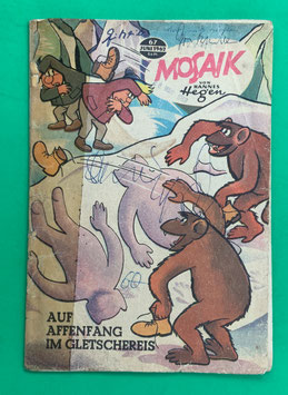 Original Mosaik der Digedags Nr. 67 Auf Affenfang im Gletschereis Juni 1962 Weltraum-Serie