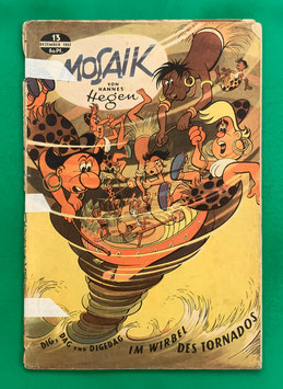 Original Mosaik der Digedags Nr. 13 Im Wirbel des Tornados Dezember 1957 Römer-Serie