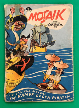 Original Mosaik der Digedags Nr. 4 Im Kampf gegen Piraten September 1956 Orient-Südsee-Serie