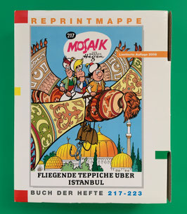 Mosaik Digedags originale Reprintmappe 19 Nummern 217 - 223 komplett mit Umkarton, Innenkarton, Beilage DVD Theateraufführung sowie 7 Reprintheften in exzellentem Zustand
