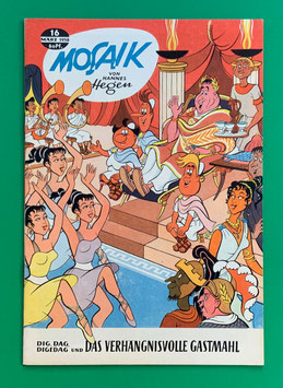 Original Mosaik Digedags Exportheft Nr. 16 Das verhängnisvolle Gastmahl März 1958 Römer-Serie Zirkus-Kapitel