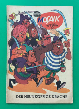 Original Mosaik der Digedags Nr. 106 Der neunköpfige Drache September 1965 Runkel-Serie sammelwürdiger Zustand
