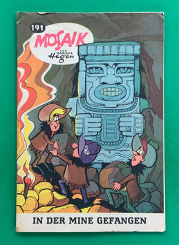 Original Mosaik der Digedags Nr. 191 In der Mine gefangen Oktober 1972 Amerika-Serie sammelwürdiger Zustand