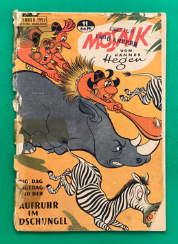 Original Mosaik der Digedags Nr. 11 Aufruhr im Dschungel Oktober 1957 Orient-Südsee-Serie