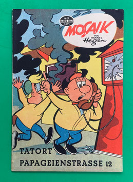 Original Mosaik Digedags Nr. 40 Tatort Papageienstraße 12 März 1960 Weltraum-Serie